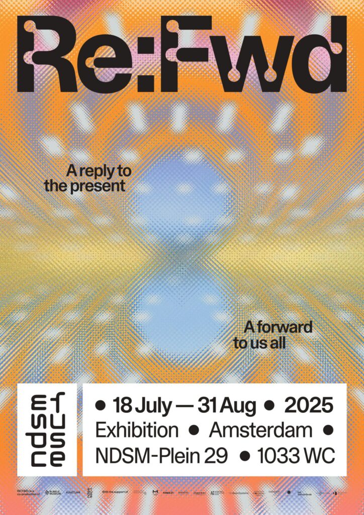 veelkleurig affiche van kunsttentoonstelling